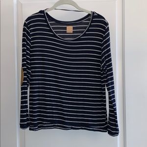 Zara S Soft Striped Shirt with Elbow Pads